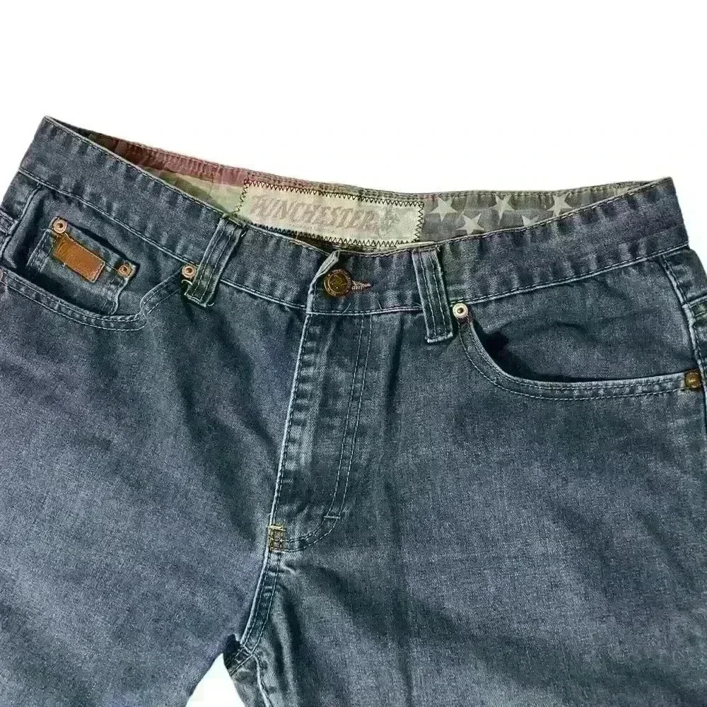 Winchester American Sz36 Men Jeans Stars And Strips Western Classic